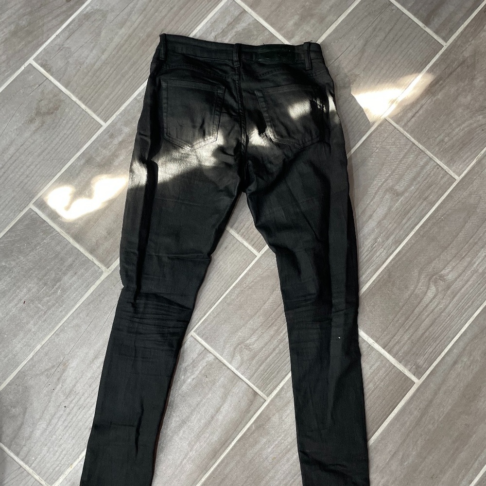 Cheap Monday skinny jeans with leather finish